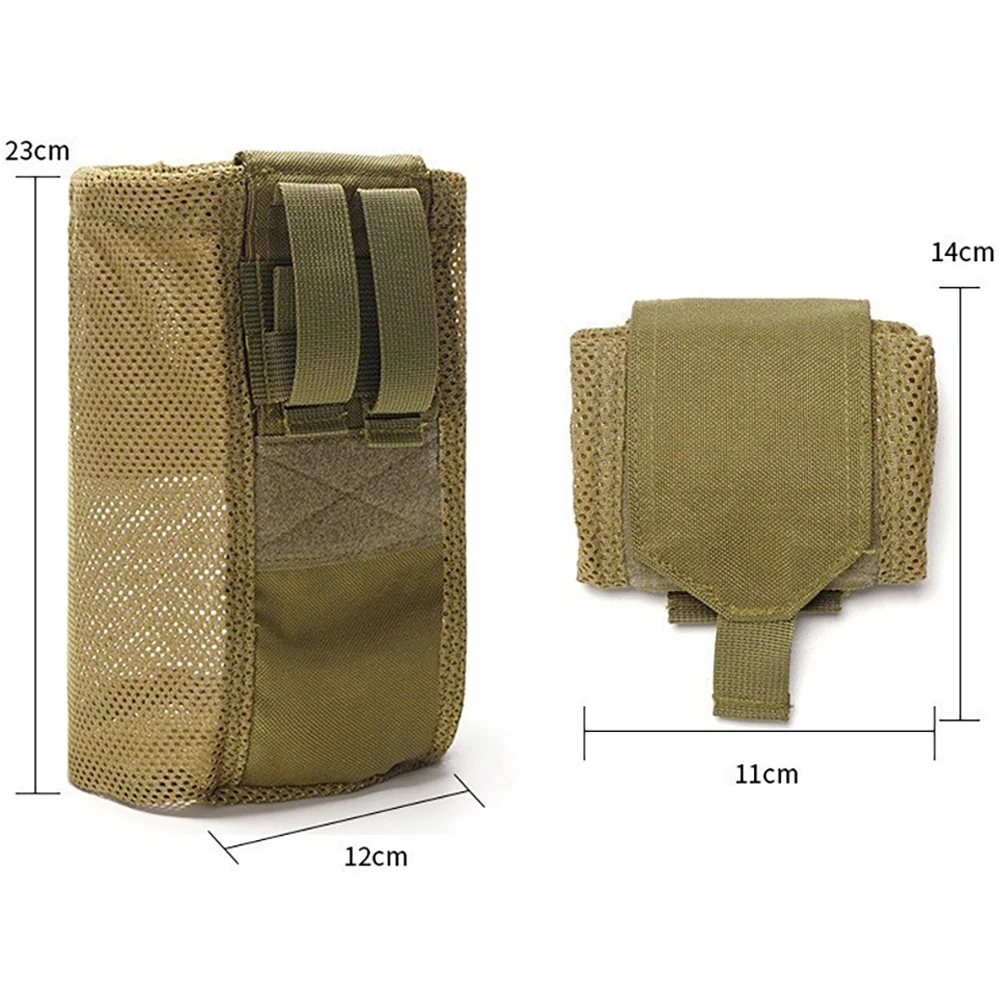 Nueva bolsa de malla enrollable de nailon, almacenamiento de revistas, bolsillo de red plegable, bolsa de reciclaje EDC táctica para deportes al aire libre, Camping y caza - imagen 5