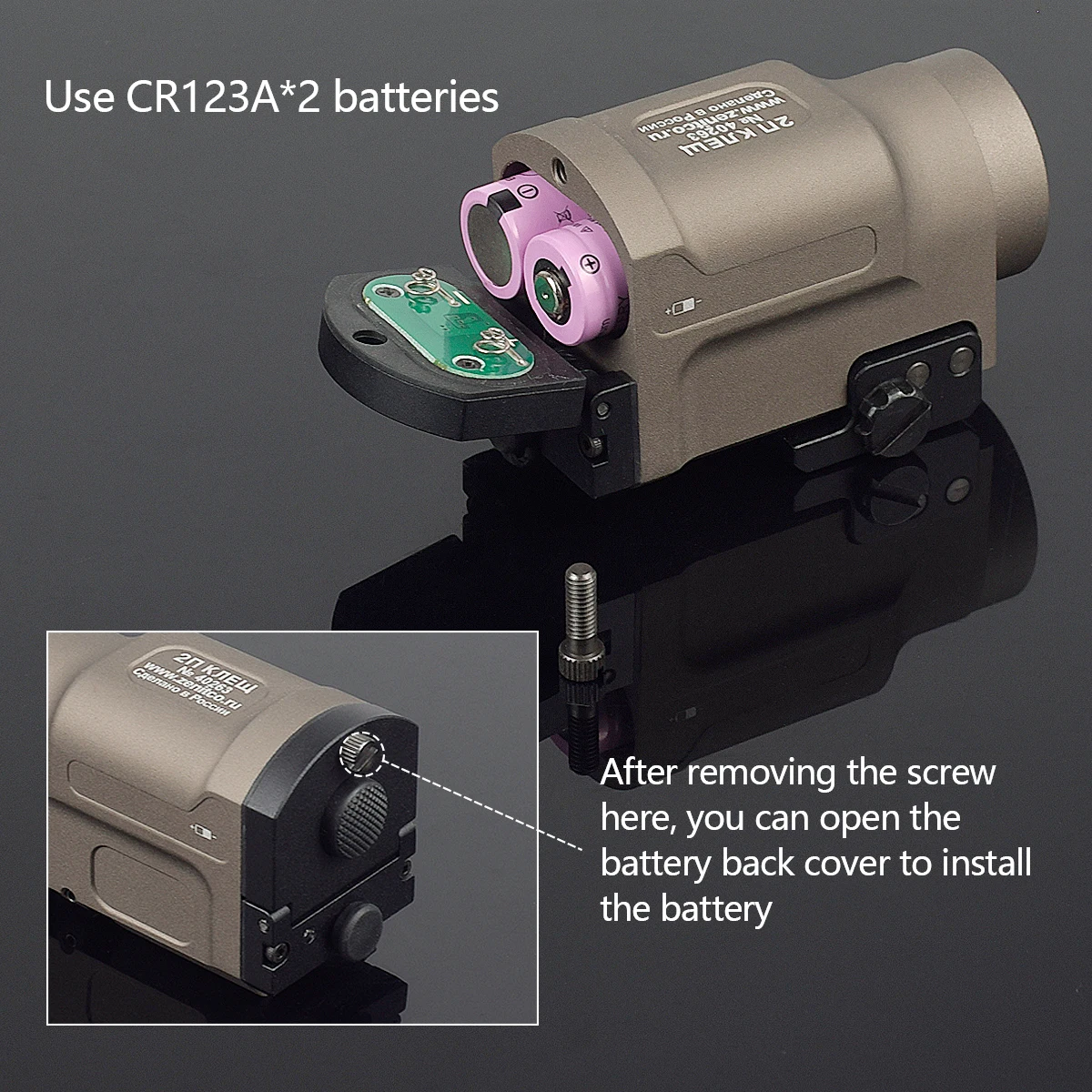 Linterna táctica LED láser rail Picatinny – AK-47 AR15 M16 - imagen 5