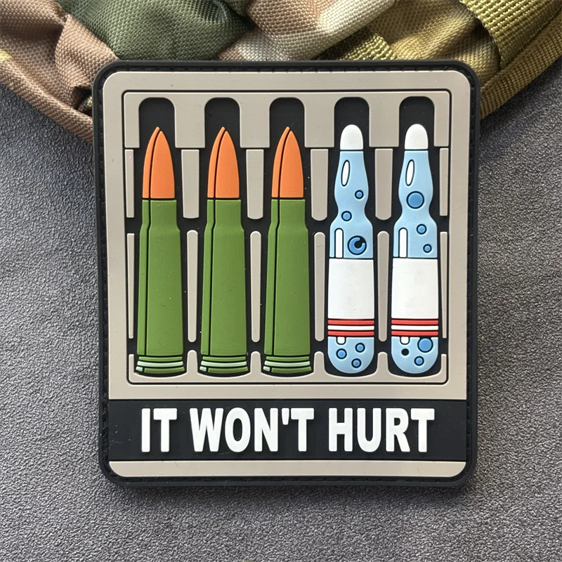 Parche militar "Bullet" de PVC 3D para ropa, insignia de moral táctica, parches con gancho, pegatinas para mochila, brazalete - imagen 4