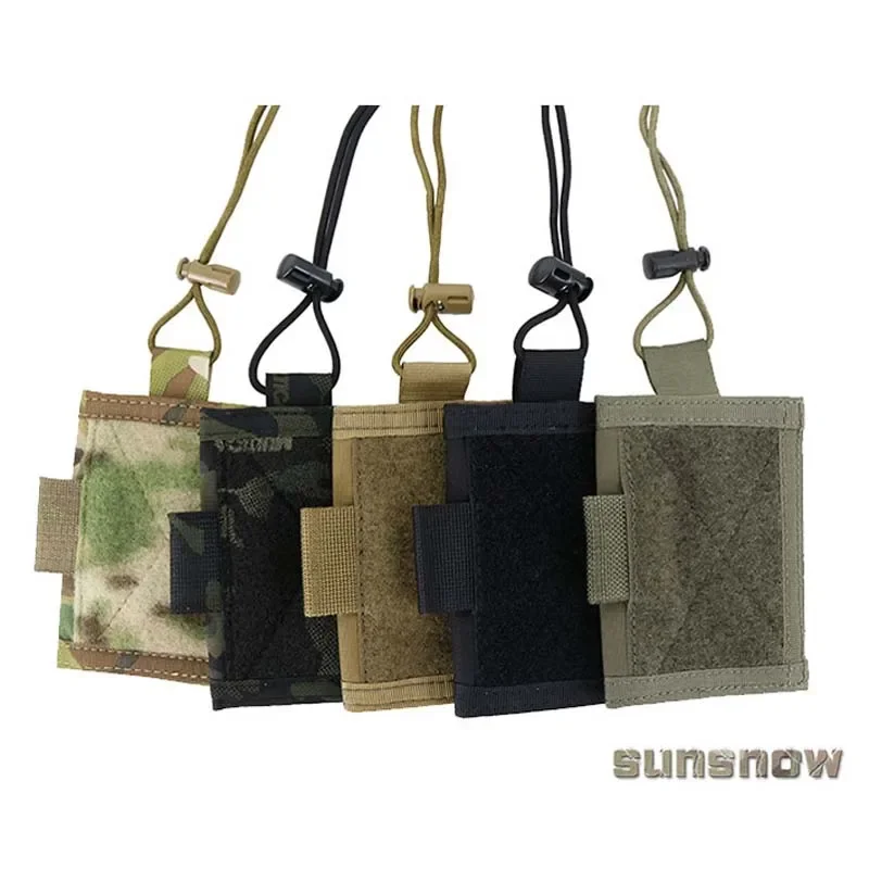 Estuche táctico para tarjetas de identificación, cordón para el cuello y organizador de tarjetas de crédito, monedero de cambio, soporte para billetera de identificación - imagen 4