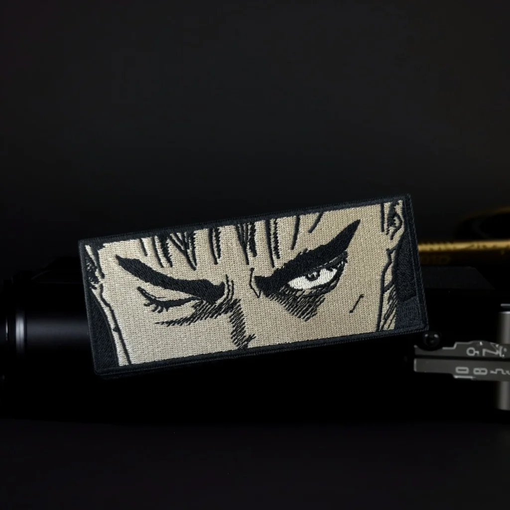 Anime Boy's Eyes Tactical Patch Embroidery Hook&Loop Morale Badge  Military Armband Backpack Stickers - imagen 4