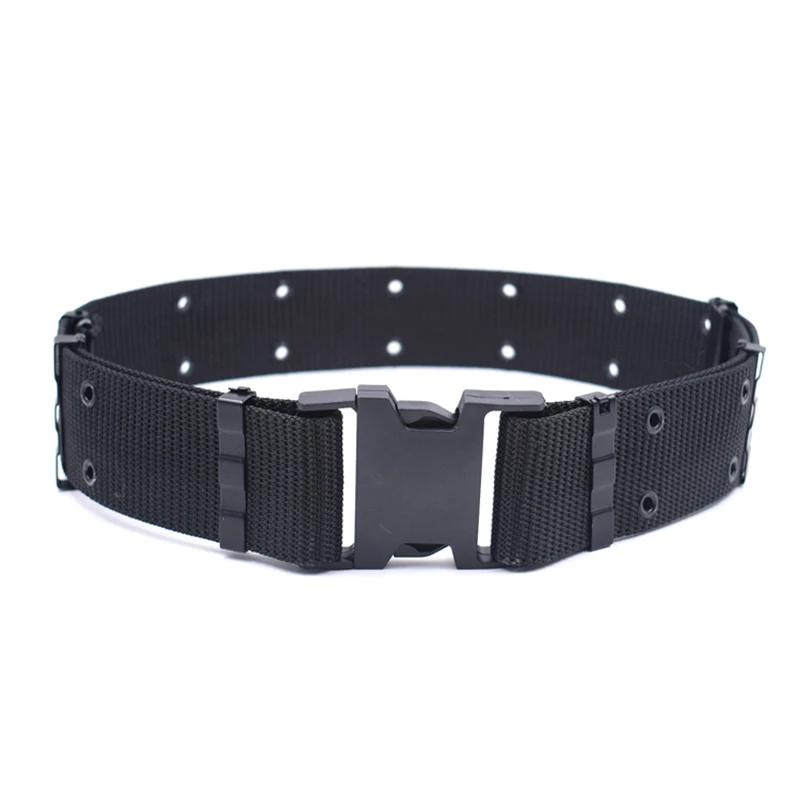 Cinturón militar para hombre, cinturón táctico Unisex ajustable con hebilla de nailon, correa para deportes al aire libre, soporte de cintura de caza de camuflaje
