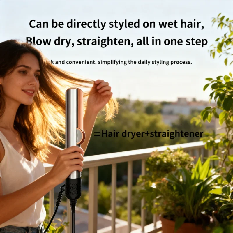 ¡Vaso dos herramientas! Este cabello húmedo 2 en 1 Wonder Styles: un poco seco + alisado en un solo paso, simplifica su rutina - imagen 2