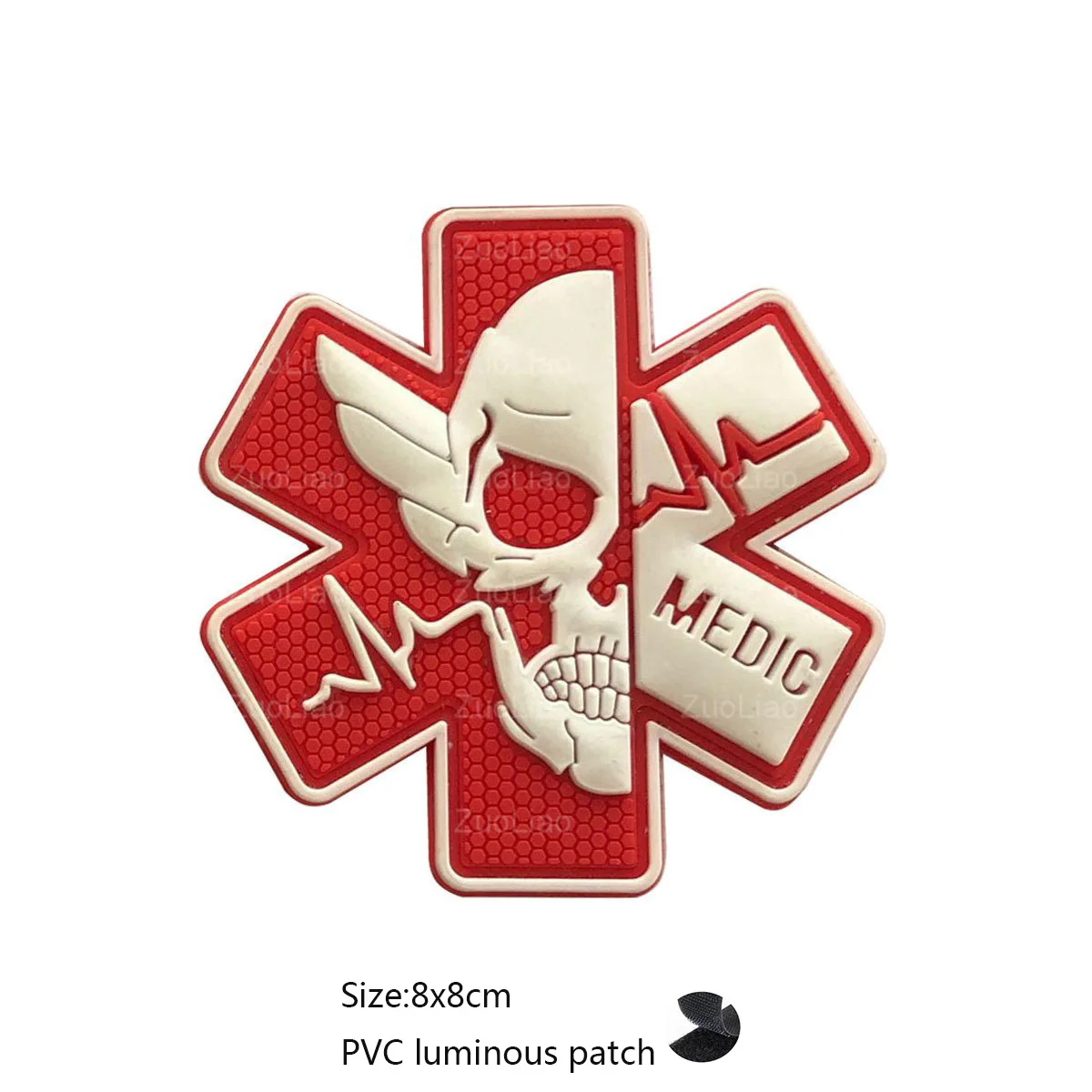 Brazalete de rescate de emergencia bordado 3D, sombrero cruzado luminoso reflectante, insignia de emergencia médica, mochila, chaqueta, Parche de ropa - imagen 3