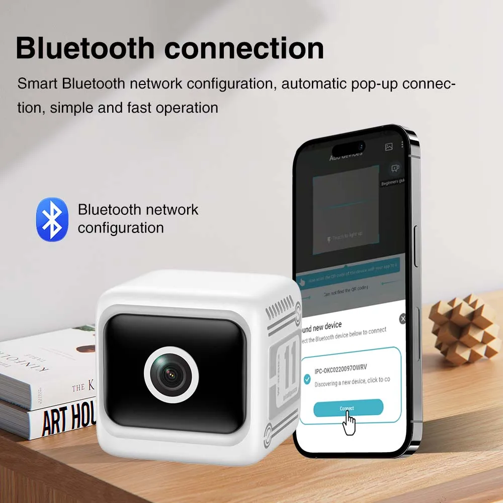 Cámara de seguridad WiFi visión nocturna con micrófono y alarma