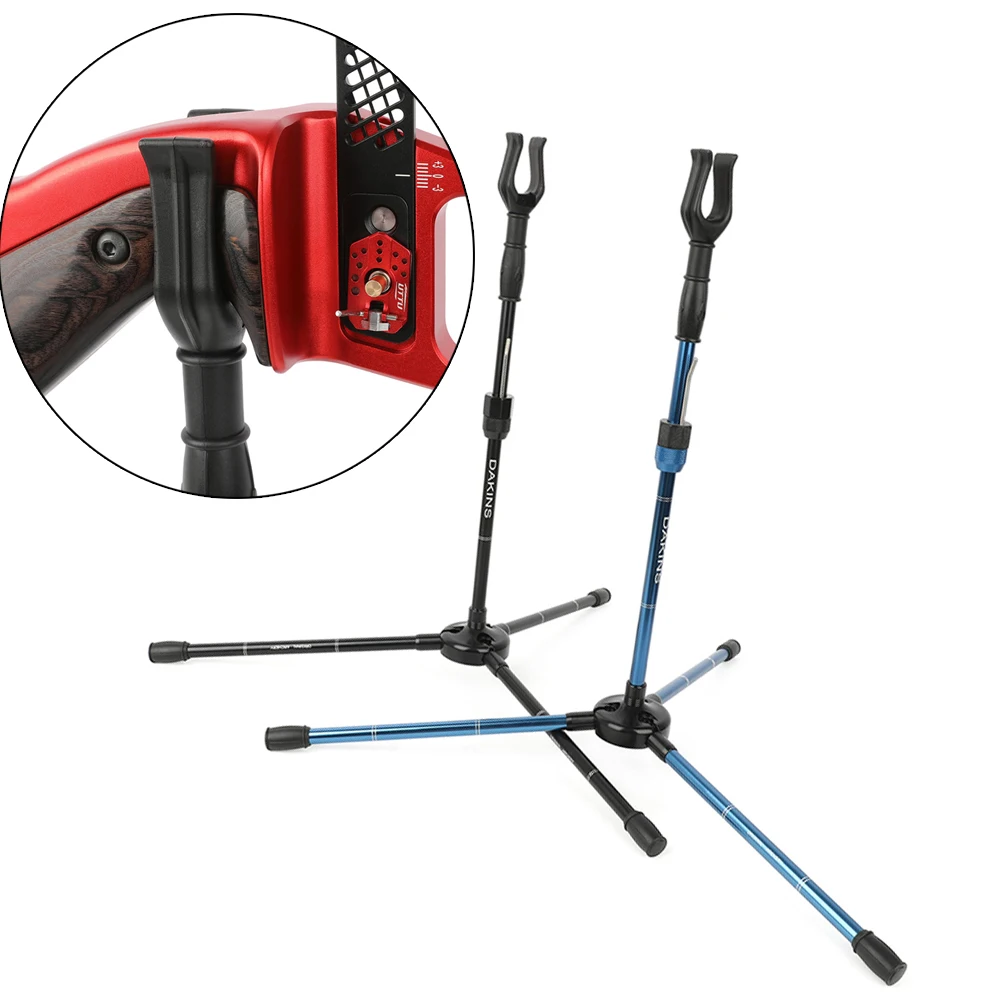 Soporte arco recurvo de aluminio ligero y portátil para tiro