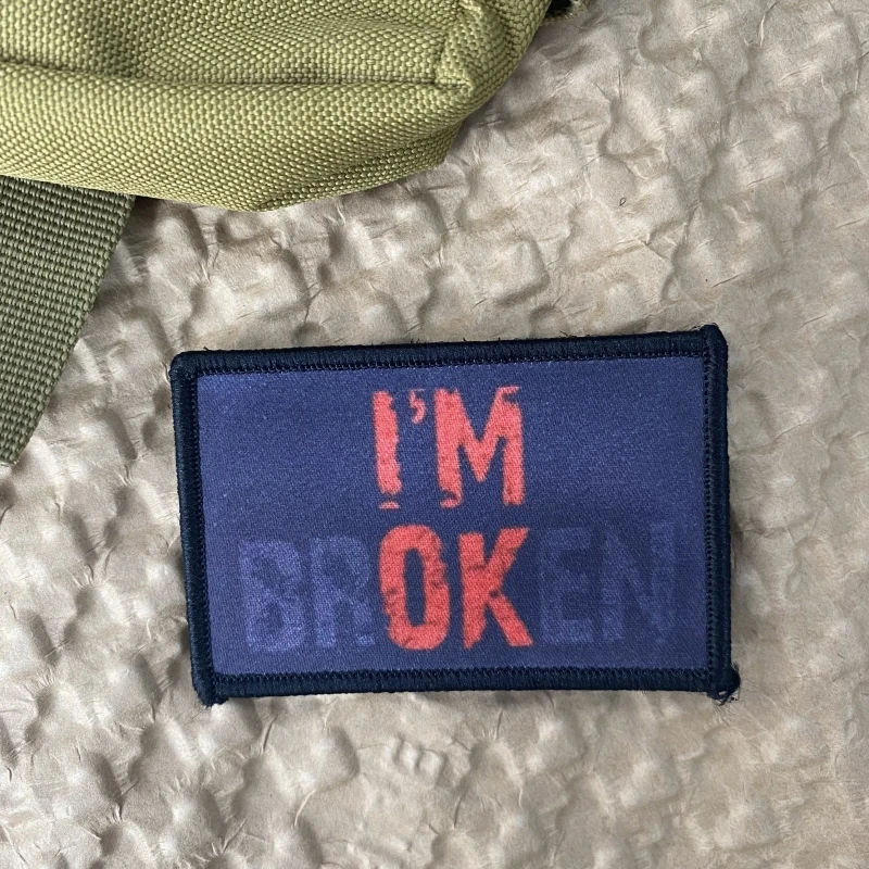 Pegatina de accesorios de mochila táctica, Funuy parches bordados, insignia de moral, brazalete roto - imagen 3