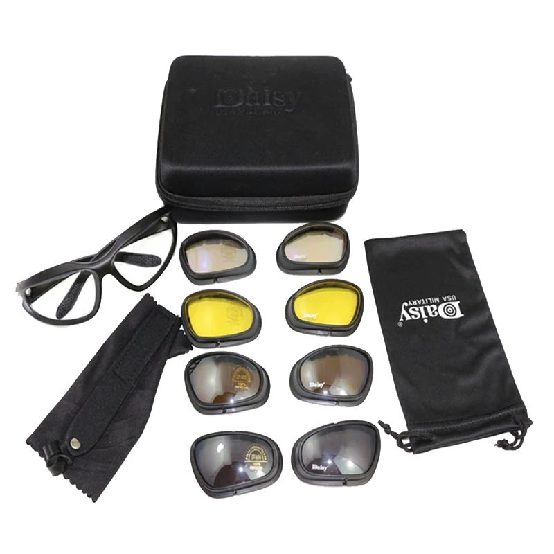 Gafas tácticas militares X7 C5 para tiro al aire libre CS a prueba de explosiones, resistentes a impactos, visión nocturna, gafas polarizadas a prueba de viento - imagen 4