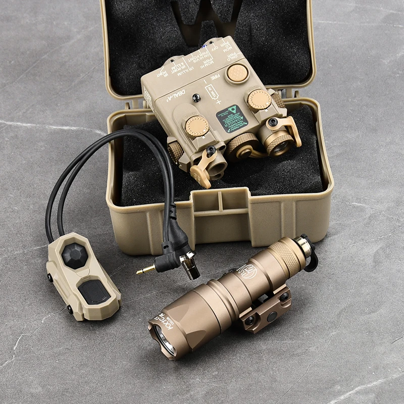 WADSN DBAL A2 linterna táctica láser rojo verde M300 M600 SF Surefir Scout Light AXON interruptor de enchufe Dual equipo de caza Airsoft - imagen 3