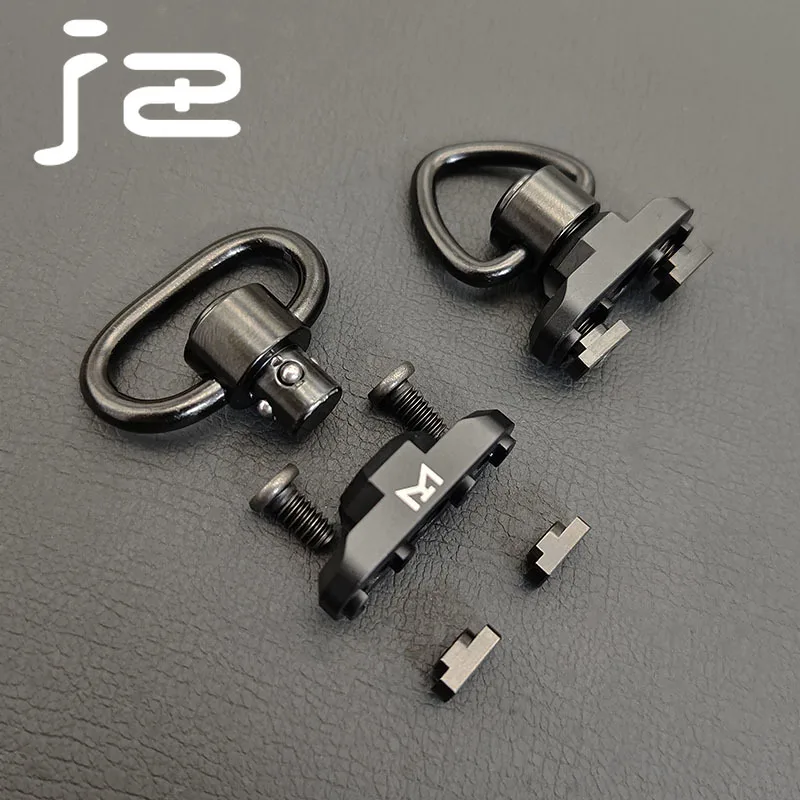 Soporte giratorio Airsoft QD, cuerda táctica de Metal de dos puntos para pistola, montaje de liberación rápida compatible con sistema MLOK, accesorios de caza al aire libre - imagen 4