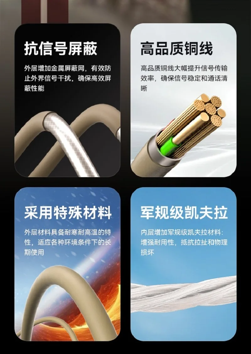 AMP-auricular de doble canal Anti señal, Cable de conexión de interferencia KN6 - imagen 5