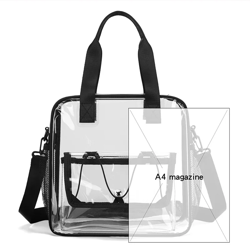 Bolsa de lona transparente de PVC para natación, impermeable, para playa, deriva, senderismo, bolso de hombro tipo bandolera, bolso de viaje ligero - imagen 4
