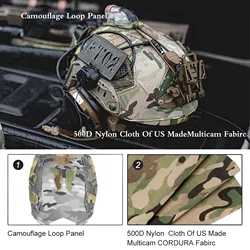 Funda casco táctico FAST SF corte alto – Nylon camuflaje