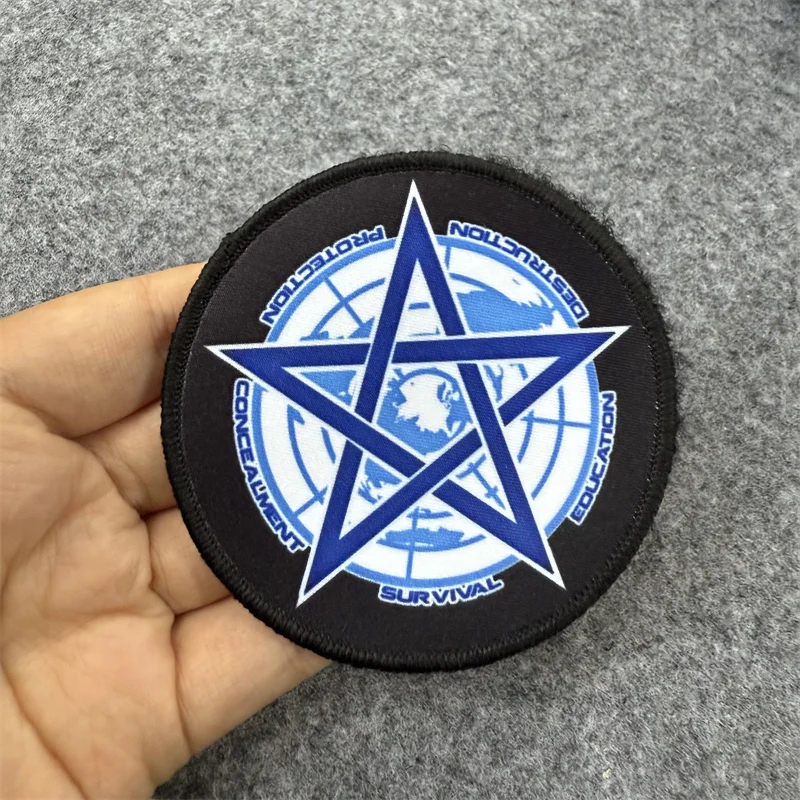 Parche táctico SCP Global Coalition oculto para mochila, insignia de moral con gancho y bucle, brazalete militar, pegatinas para mochila - imagen 3