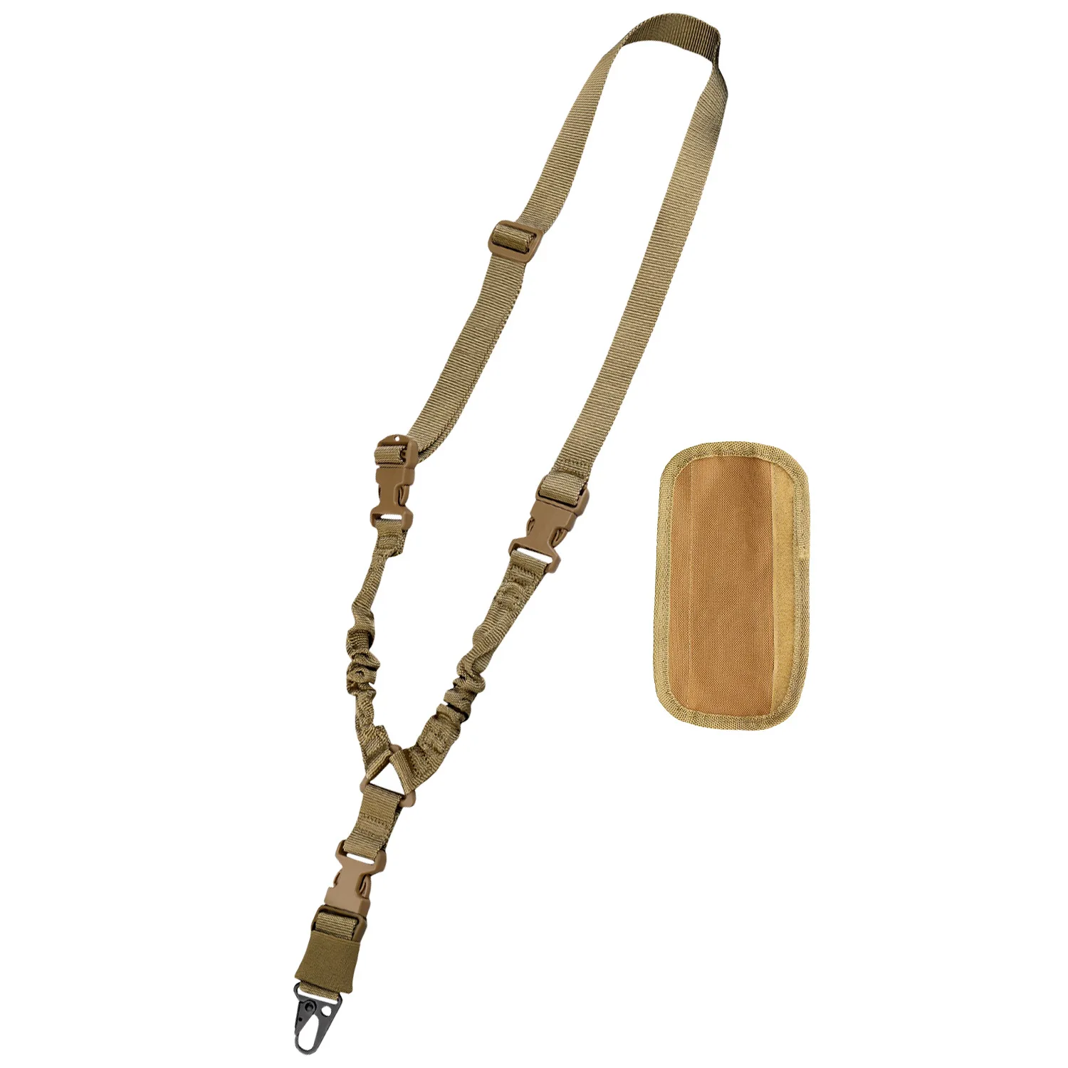 Eslinga para pistola de un solo punto, correa de hombro ajustable para Rifle Bungee, deporte al aire libre, senderismo, caza, cinturón de flejado de cuerda para pistola - imagen 4