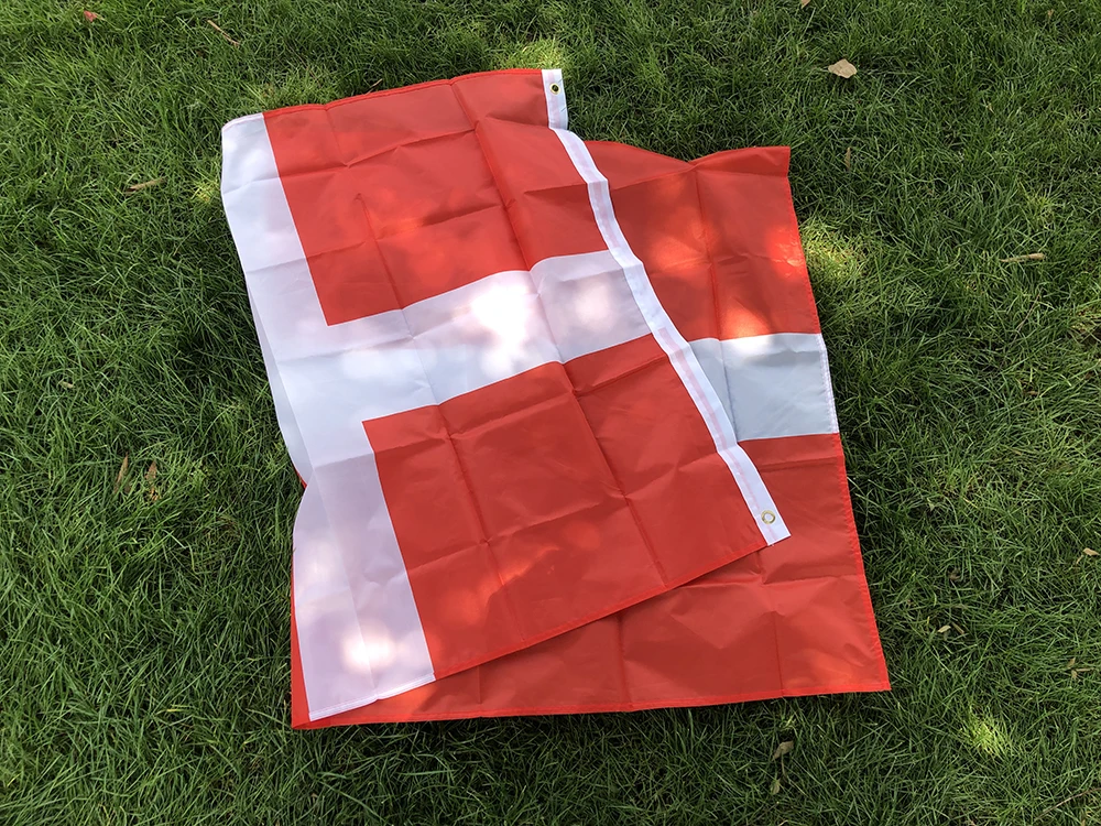 Bandera de esquí bandera de Dinamarca 90*150cm pancarta colgante de poliéster de alta calidad 5*3 pies DNK DK bandera de Dinamarca - imagen 5