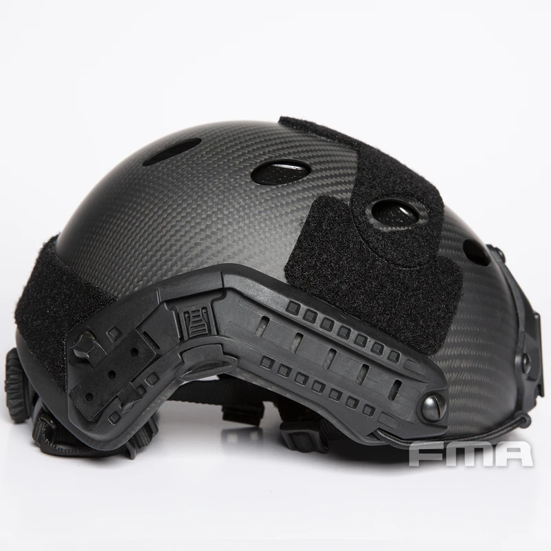 Casco FMA de fibra de carbono FAST serie PJ estilo táctico ligero ventilado para Airsoft y exterior ajustable (M/L) - imagen 5