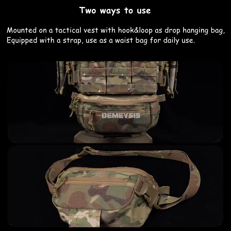 Riñonera táctica abdominal compacta MOLLE – Airsoft y caza - imagen 5