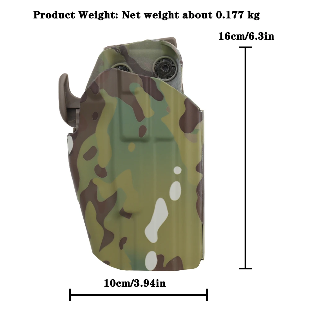 Funda universal de liberación rápida para GLOCK 17,20,21,22,31,37.GRAND POWER 45,P1,P11,P40.H&K 45.H&K VP40.S&W M&P 22. S&W SW40F - imagen 4