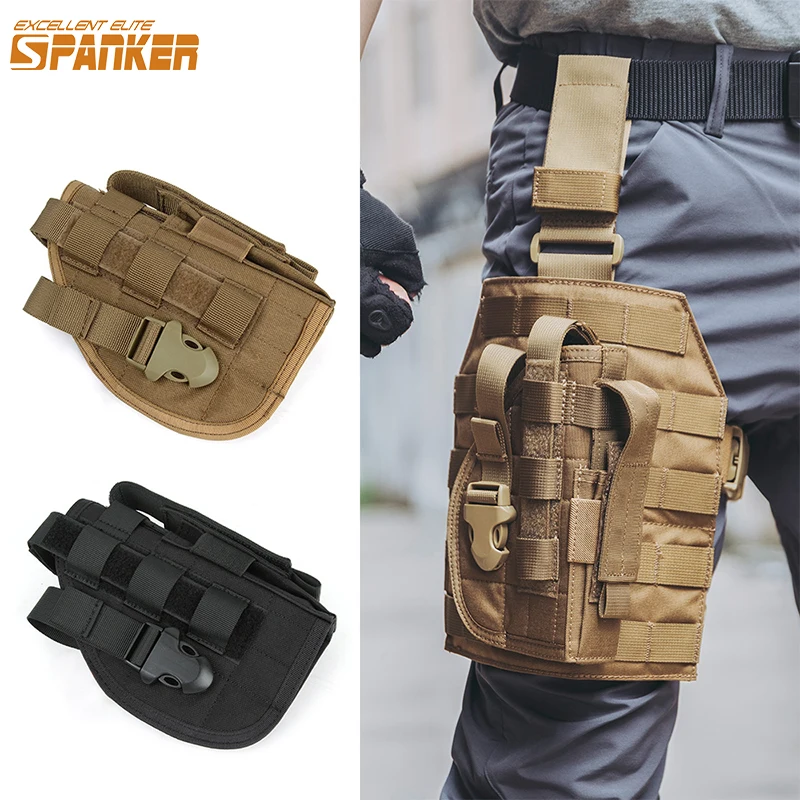 Funda táctica para pistola Molle, funda para pistola de mano derecha, bolsa Magzine Glock 17/1911, accesorios de caza Airsoft