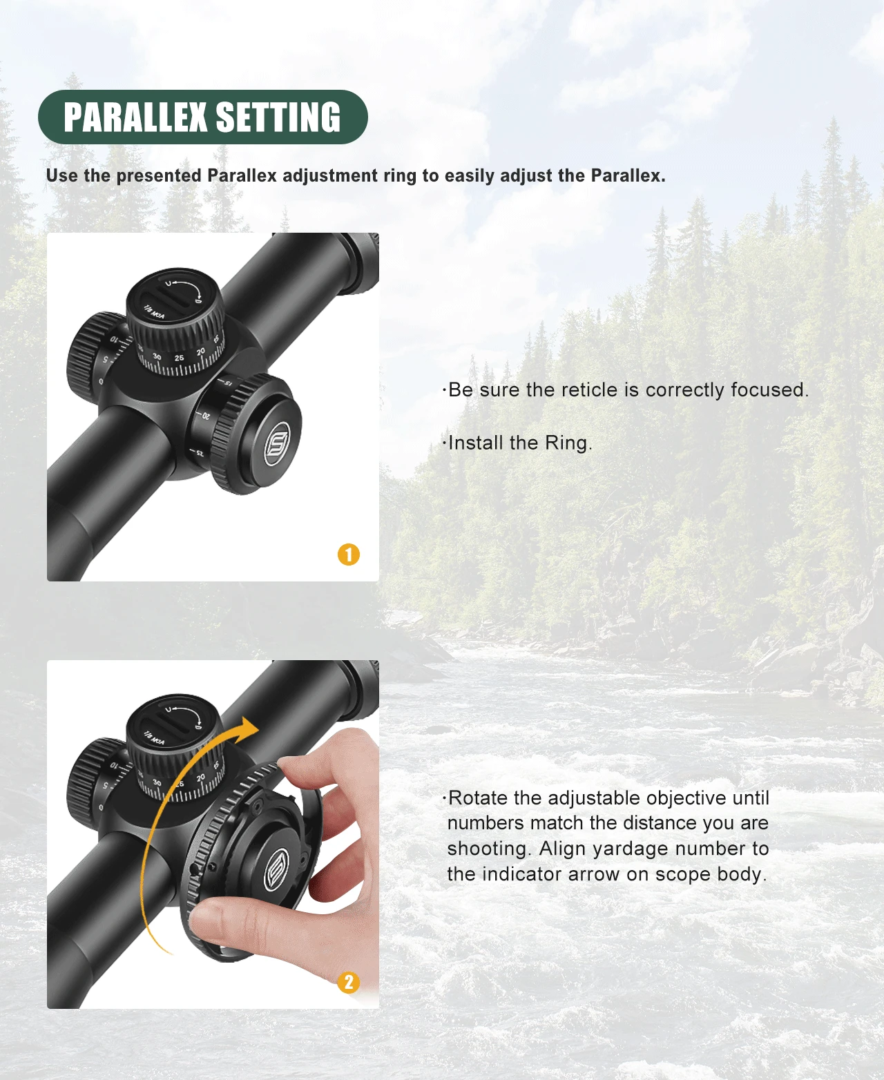 SPINA Optics 4-16x44 FFP táctico caza Rifle alcance óptico colimador vista telescópica mira telescópica Rifle de aire alcance - imagen 5