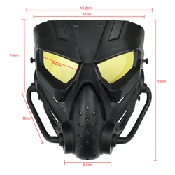 Máscara Airsoft con protección total para cabeza y ojos