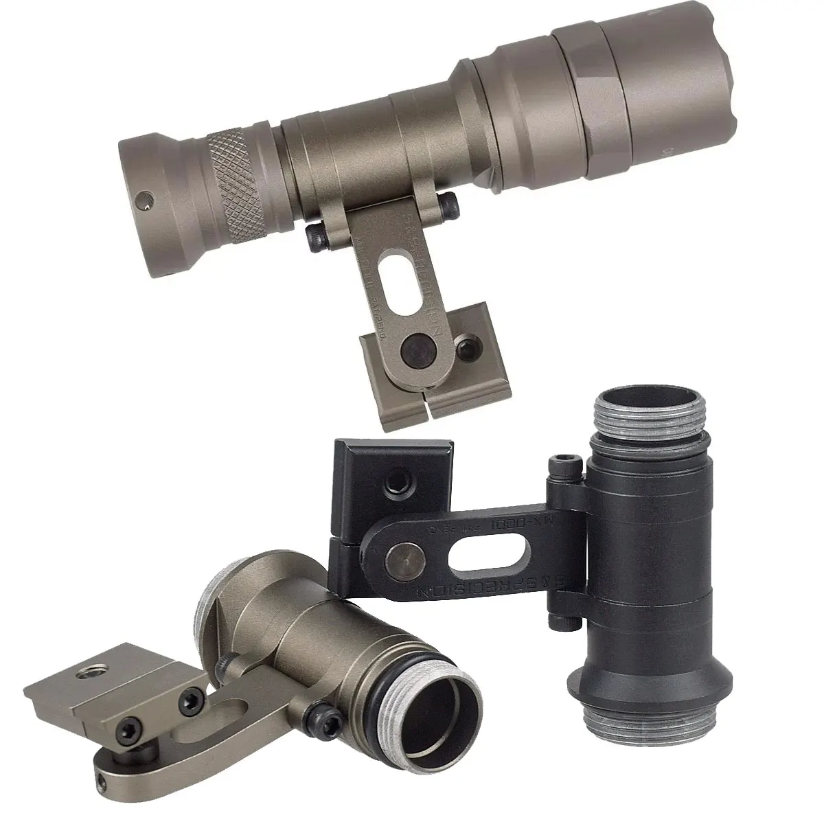 Soporte de luz para casco táctico FAST MICH, serie Surefire M300B M300C M300V, soportes para linterna exploradora para riel de arco, soporte integrado - imagen 2