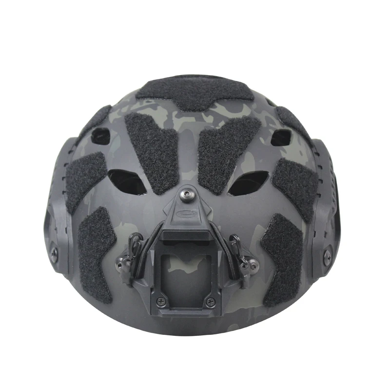 Casco táctico SF para exteriores, fibra de carbono Granular, campo perforado, montañismo, paracaídas, salto, casco de desarrollo para montar, H01 - imagen 5