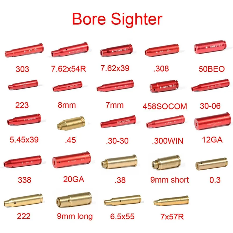 Colimador láser táctico Boresighter 12GA 20GA 5,45x39 7,62x39 9mm.308 22LR.177 9x19mm Rifle de caza láser de punto rojo - imagen 2
