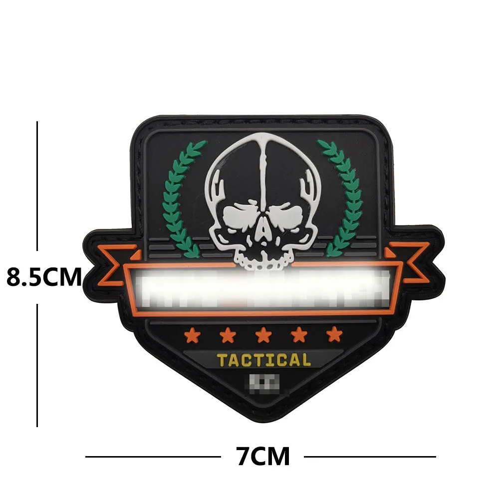 Parches tácticos de PVC 3D, brazalete militar de goma con cabeza de Tigre y oso, insignias luminosas para mochila con parche bordado de gancho y bucle - imagen 4