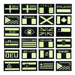 Parche bordado gancho y bucle bandera europea táctico insignia moral