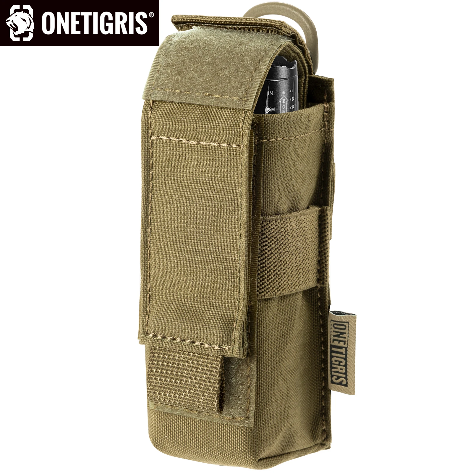 ONETIGRIS-funda para linterna, soporte para linterna Molle, funda para linterna táctica, soporte para cinturón de nailon 1000D - imagen 2