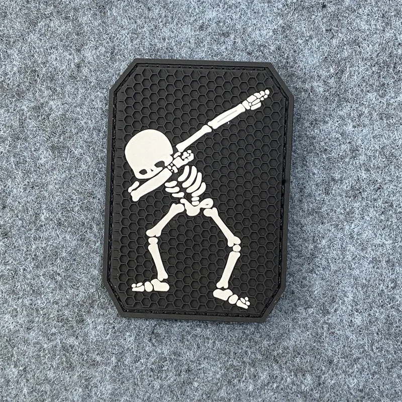 Parche de calavera táctica militar, insignia de moral bordada de PVC, gancho y lazo, brazalete, mochila, parches decorativos, apliques para ropa - imagen 5