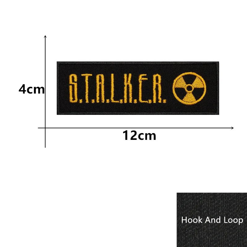 Stripe Nuclear Power Plant Radiación STALKER S.T.A.L.K.E.R. Parche de insignia de poder atómico Loners de mercenarios de facturas - imagen 4