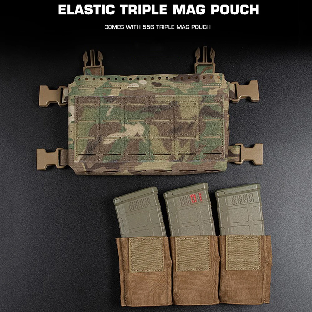 Plataforma de pecho táctica MK5 Molle SS MKV Micro Fight Chassis Placard 5,56 Triple bolsa de revista caza Airsoft aparejo de pecho chaleco equipo - imagen 2