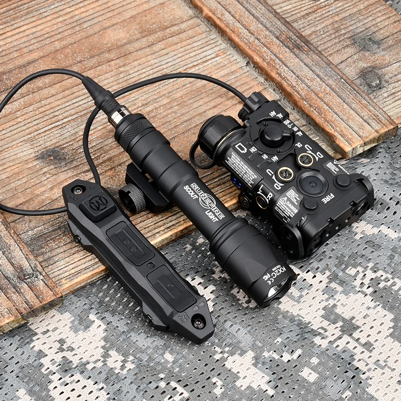 WADSN Metal NGAL PEQ rojo verde azul IR láser blanco luz estroboscópica Surefir SF M300A M600C linterna interruptor de presión a distancia Dual - imagen 5