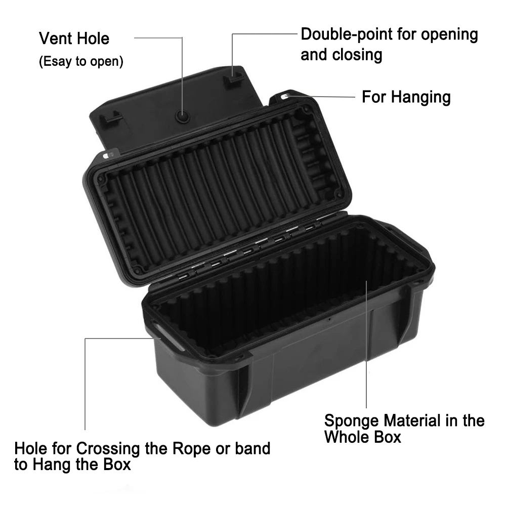 Caja de munición táctica, caja de soporte de carcasa de bala, lata de munición EDC de plástico, caja de almacenamiento de munición ligera de alta resistencia, caja de accesorios - imagen 5
