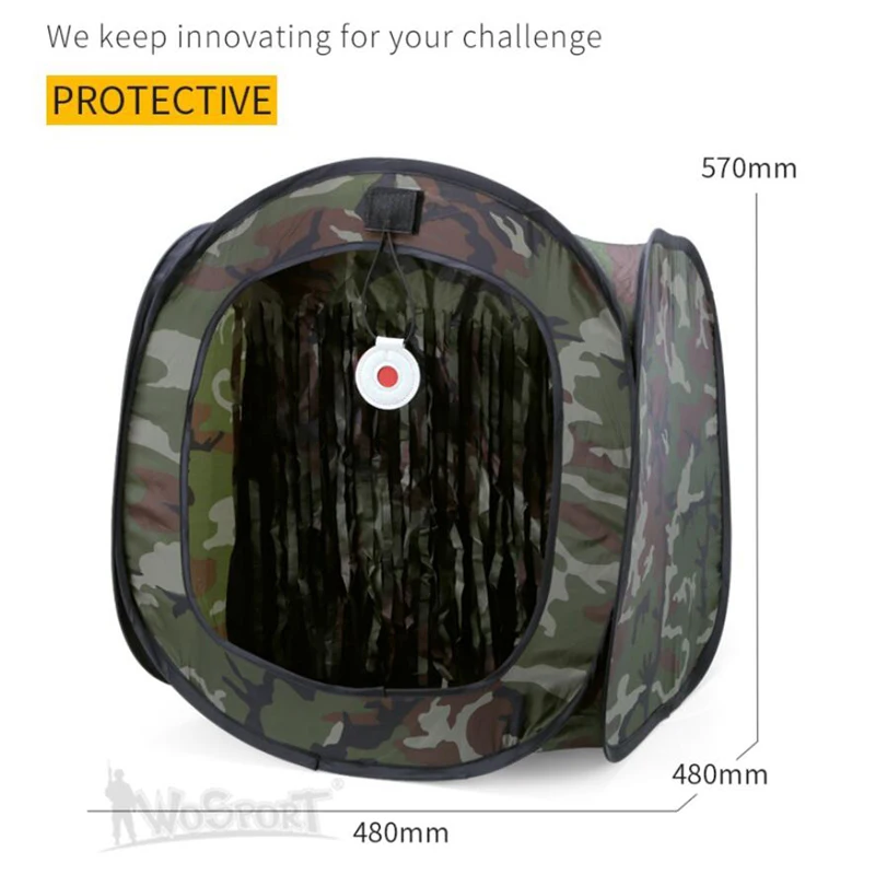 Tienda plegable de camuflaje portátil, accesorio de viaje, tienda para niños para caza al aire libre con Airsoft Paintball BB, objetivo de tiro de caza - imagen 2