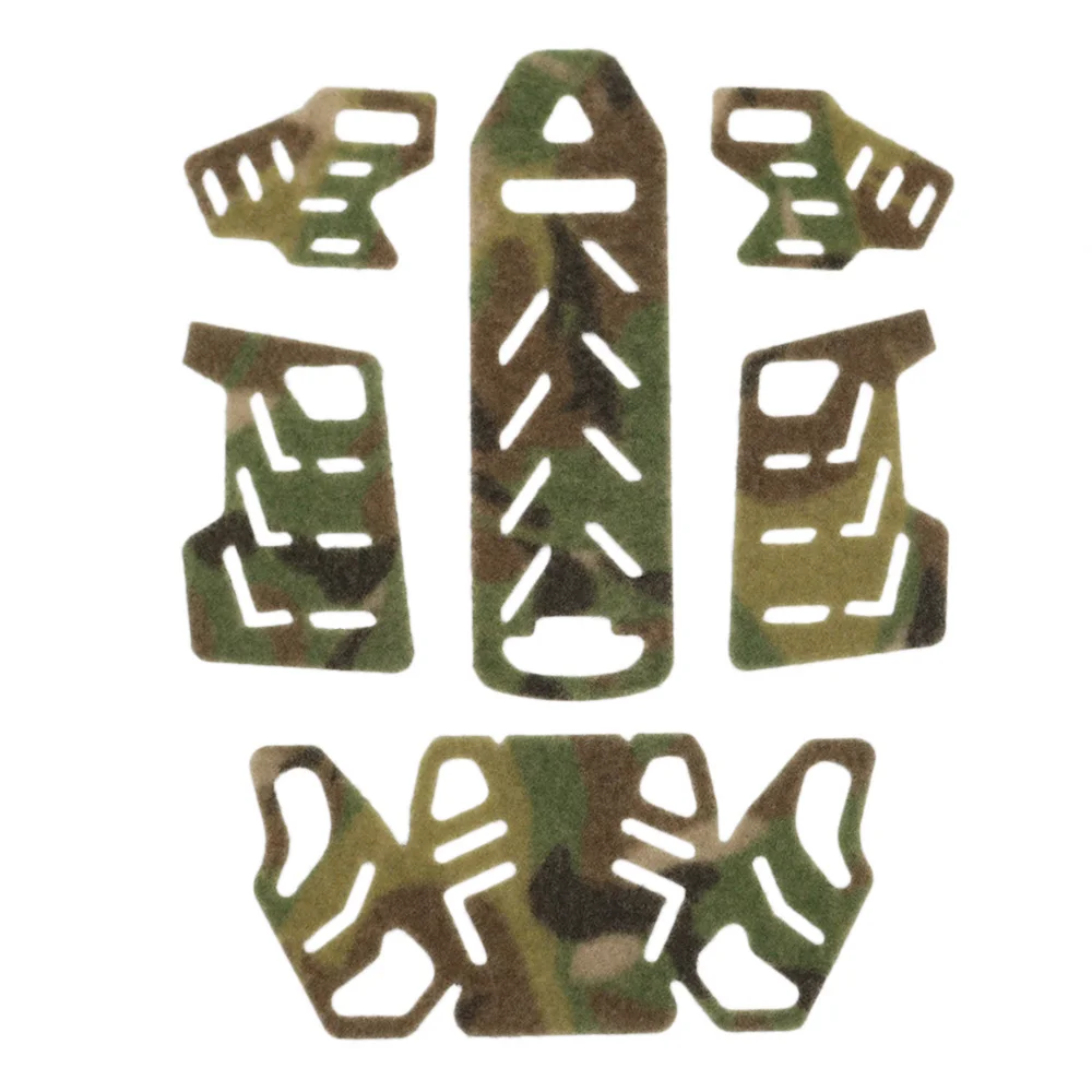 Lote de 6 unidades de parches adhesivos mágicos para casco Wendy, cierre de gancho y bucle, accesorios para casco adhesivo, equipo para casco Airsoft de caza - imagen 2