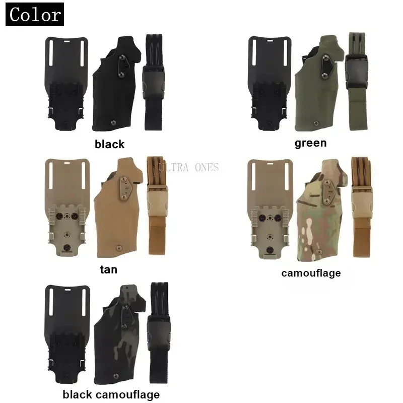 Funda táctica Airsoft para Glock 17 Gen4 19 con X300 X300U, funda ligera de pistola de liberación rápida con correa, accesorios de tiro - imagen 2