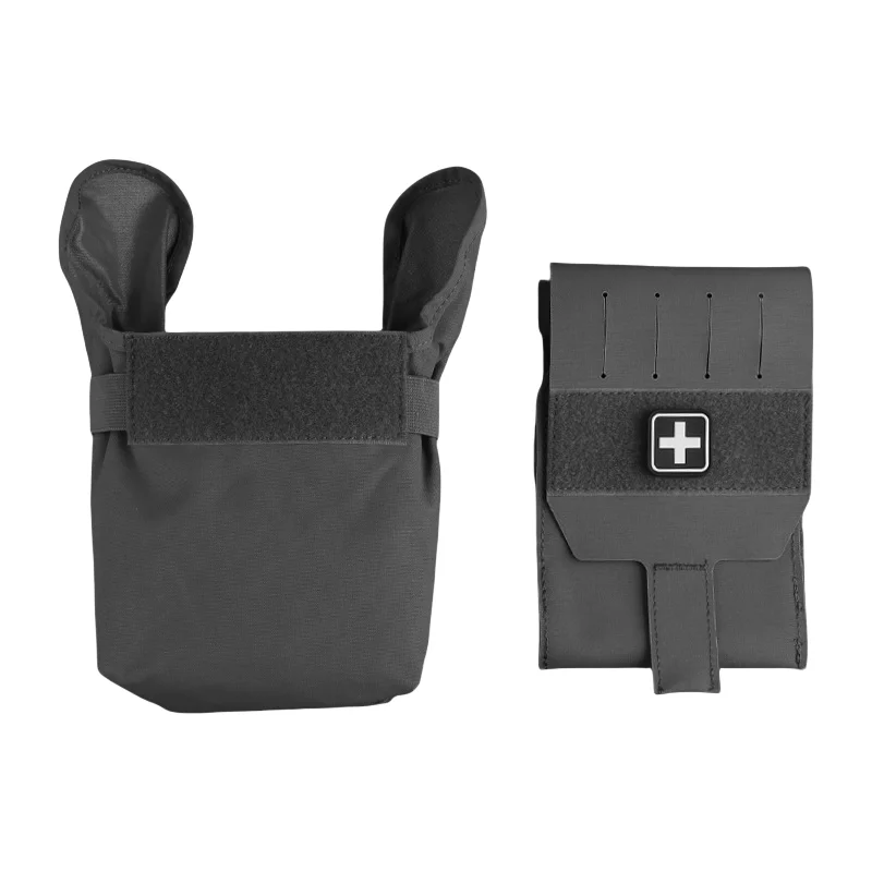 Panel trasero del botiquín de primeros auxilios de caza (tamaño grande) |   Botiquín de primeros auxilios impermeable compatible con MOLLE |   Para accesorios de aventura en la naturaleza