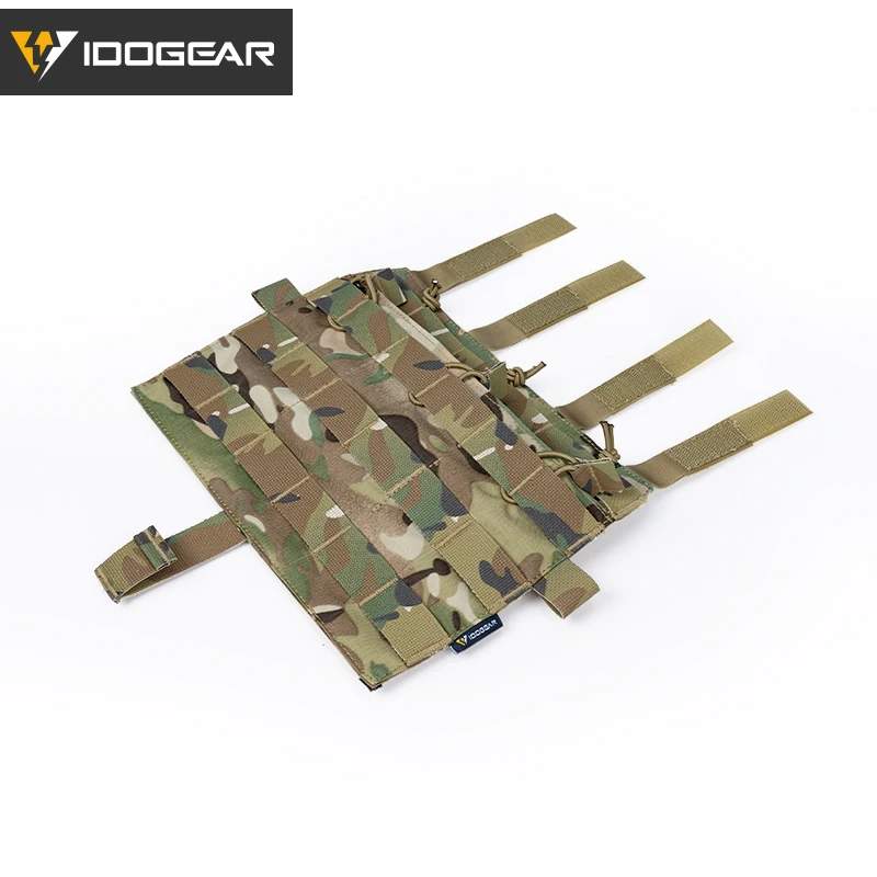 IDOGEAR-Triple bolsa de Panel táctico MOLLE para AVS JPC2.0, chaleco desmontable, Panel frontal, militar, Airsoft, Caza - imagen 4