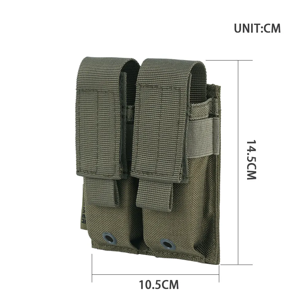 EXCELENTE ELITE SPANKER, bolsa táctica doble para pistola Mag, bolsa Molle para revistas, bolsas de almacenamiento Airsoft, bolsas para revistas de pistola de 9mm - imagen 2