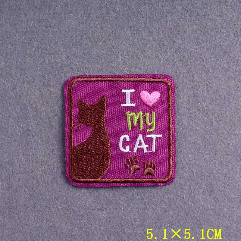 5 unids/lote parche bordado de perro gato parche de animales de dibujos animados parches para planchar para ropa parches termoadhesivos en pegatinas de ropa - imagen 3