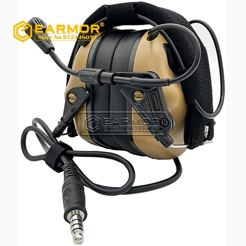 Auriculares tácticos OPSMEN EARMOR M32 MOD4: comunicación de disparo/aviación, cancelación de ruido, auriculares Softair - imagen 5