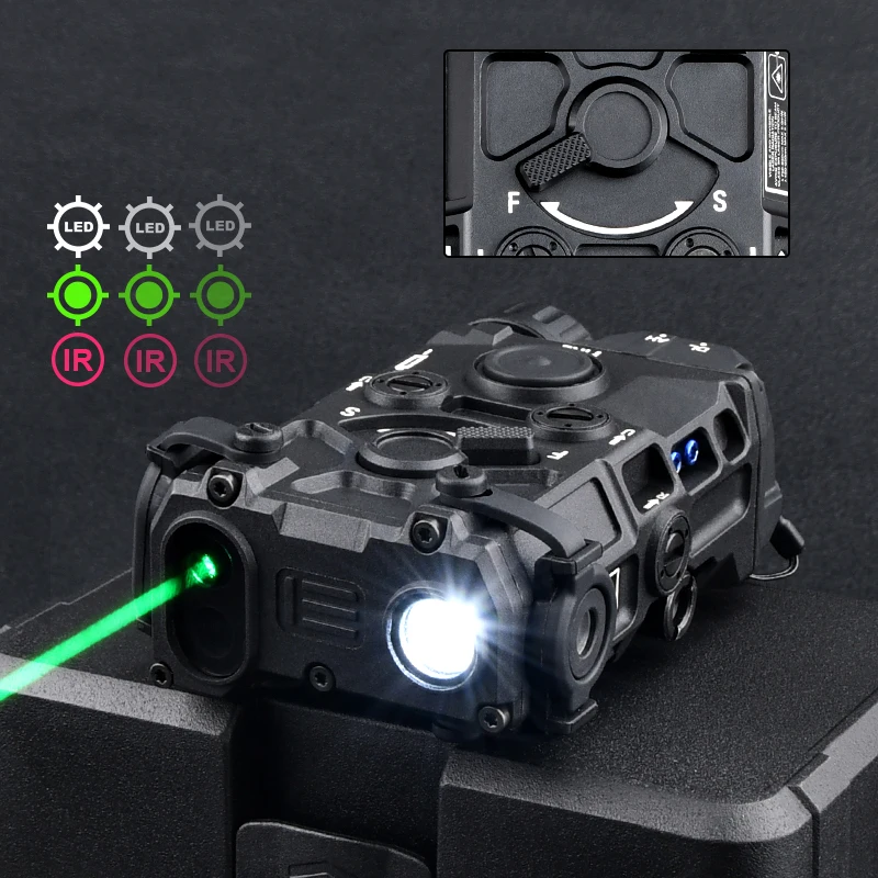 WADSN plásticos tácticos OGL potente puntero láser verde óptica de caza vista roja Dpt PEQ 15 DBAL A2 linterna luz de explorador MNAL - imagen 4