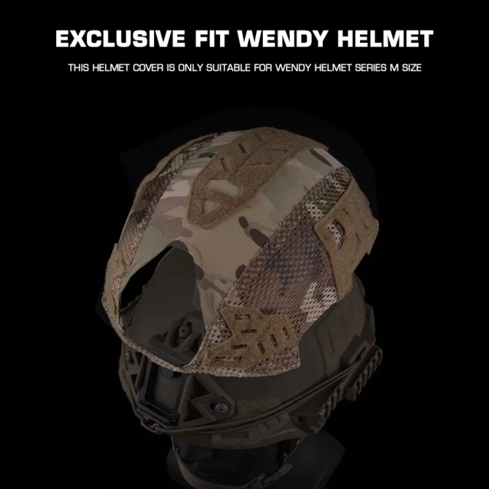 Team Wendy Funda Casco Camuflaje Talla M Sistema Bucle Airsoft - imagen 2