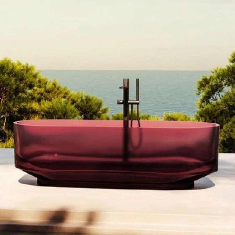 Personalizado azul italiano luz de lujo independiente 1m 6 1m 7 doble villa de alta gama Guangdong bañera - imagen 3