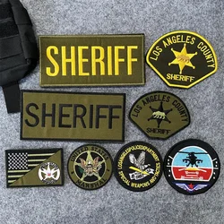 Parche brazalete MARSHAL chaleco SHERIFF insignia gancho bucle bordado