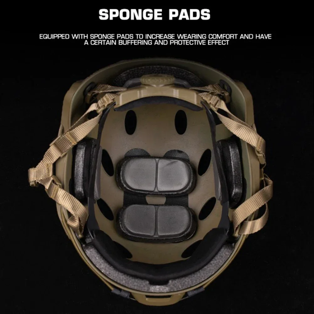 Casco táctico rápido versión arenada protección de tiro Airsoft ajustable salto al aire libre deporte ciclismo casco equipo - imagen 5